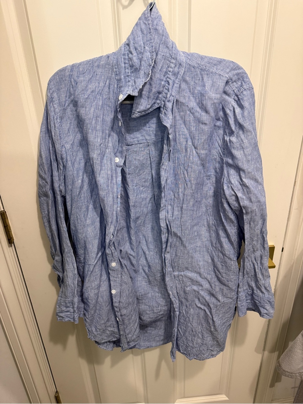 Zara blue and white stripe linen coverup LIKE NEW